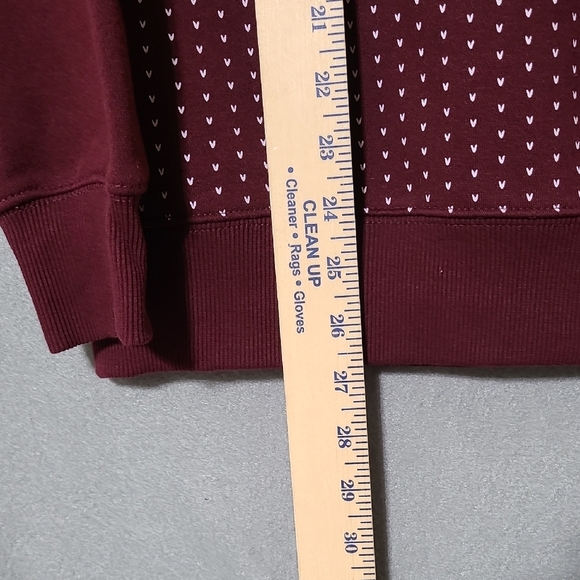 MBX Burgundy Women's Christmas Winter Hoodie with Snowman Design -Size Small - Picture 8 of 13